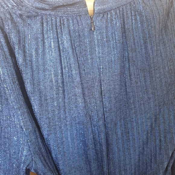 Alice & Olivia blue dress 3/4 sleeves - Picture 6 of 11